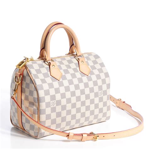 louis vuitton speedy 25 damier azur review|speedy 30 with shoulder strap.